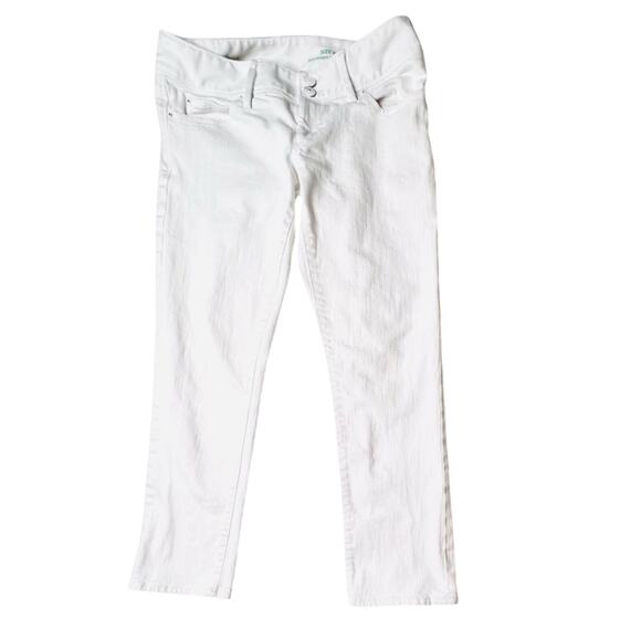 Lilly Pulitzer Worth Straight Cropped Capri Denim Jeans 6 White Cottagecore - Picture 1 of 12